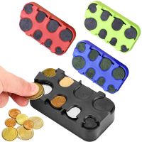 Round Coin Dispenser Storage Coins Purse Wallet Holders Aluminum Alloy Plastic Usd