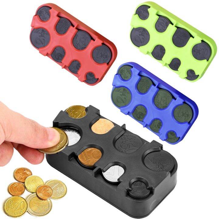 Round Coin Dispenser Storage Coins Purse Wallet Holders Aluminum Alloy
