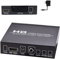 SCART HDMI เข้ากันได้แปลง Full HD 1080ความละเอียดสูงวิดีโอ Konverter ปลั๊กไฟอะแดปเตอร์สำหรับ HD