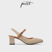 Giày nữ cao gót quai hậu Monde Point MPWS06333-Da nâu, chất liệu cao cấp