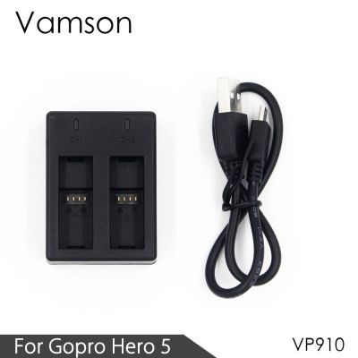 for Fully Decoded 2 Channel Charger for Gopro Hero 8 7 6 5 Pack Camera VP910