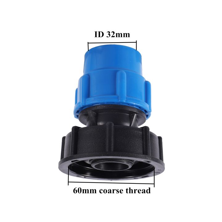 ；【‘； Plastic PE Pipe 20/25/32Mm  Hose Straight  Connector IBC Water Tank Reducing Adapter Agriculture Irrigation Quick Connector 1Pc