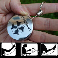 Retractable Pull Badge Reel Zinc Alloy Metal Silver ID Lanyard Name Tag Card Badge Holder Reels Recoll Belt Key Ring Chain Clips