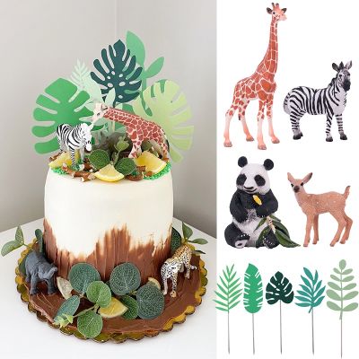 【CW】✟✕✱  Jungle Animals simulation Happy Birthday Decoration Baby Shower