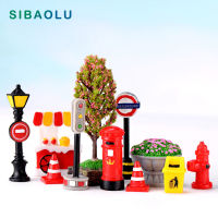 Street Sign Light Mail รุ่น Miniature Figurine จำลองภูมิทัศน์งานแต่งงานตกแต่ง Fairy Garden รูปปั้นบ้านของขวัญ Garden