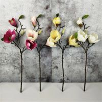 50ซมดอกไม้แมกโนเลียจำลองแบบคลาสสิคแมกโนเลียประดับโต๊ะห้องนั่งเล่นบ้านดอกไม้ประดับ