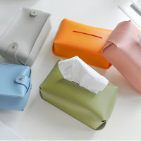 Handkerchief Box Kitchen Tissue Box Desktop Tissue Box Tissue Box PU Leather Tissue Box Cover Soft Tissue Box