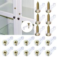 ♂✘ 10/20pcs Glass Door Retainer Clips Plastic Glass Panel Retainer Mirror Clamp With Screws For Door Cabinet Home Improvement New