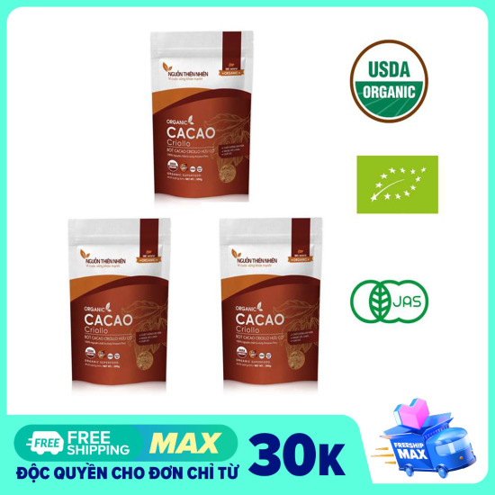 3 gói bột cacao criollo hữu cơ nguyên chất peru-chứng nhận hữu cơ mỹ usda - ảnh sản phẩm 1