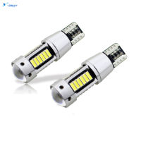 Ly【พร้อมส่ง】หลอดไฟแบบกว้างรถ1คู่ T10 4014 30smd การถอดรหัสไฮไลท์โคมไฟป้ายทะเบียนพลังงานสูง【cod】