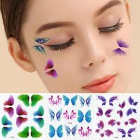 Butterfly Tattoo Stickers Waterproof Temporary Eyes Face Hand Chest Body Art Fake Tattoos Women Makeup Cosmetic Decals Decors