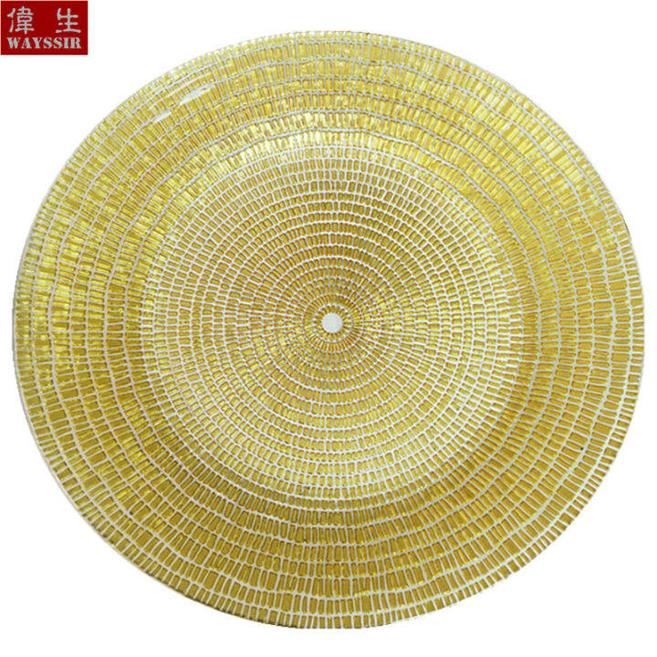 treasure-bowl-design-glass-charger-plate-show-tray-decorative-salad-fruit-steak-wedding-dinner-main-plate-round-dish-tableware