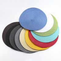 【CC】 Round Woven Non-slip Placemat Coaster Insulation Dish Cup Table Hotel 51011