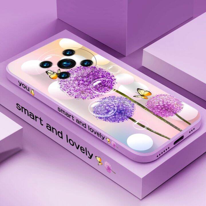 สายฟรี-honor-magic-4-pro-3-pro-ฝาครอบโทรศัพท์-dandelion-flower-อย่างมีสไตล์เคสซิลิโคนเหลวเคสกันกระแทก