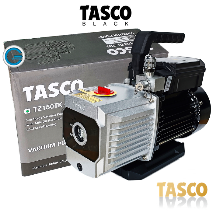 แวคคั่มปั๊ม-tasco-tz150tk-220-2stage-151-ลิตร-นาที-tascoblack-5-3-cfm-vacuum-pump