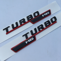 Black TURBO สำหรับ AMG จำนวนตัวอักษร Fender Emblems ป้าย2ชิ้นสำหรับ AMG