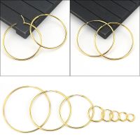 【YP】 Fashion Hoop Earrings Classic Design Big Round Ear Jewelry Gifts 2 pieces