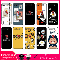 เคสโทรศัพท์สำหรับ ASUS ROG Phone 3/ASUS I003DD G-DRAGON เบญจมาศเคสซิลิโคนแบบนิ่มที่มีรูปแบบเดียวกันถุงลมนิรภัยขาตั้งโทรศัพท์และเชือกฝาหลัง