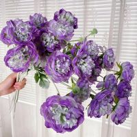 【hot】✒  Artificial Flowers Silk Lulian Faux Bouquet Floral Arrangement Fake for Wedding