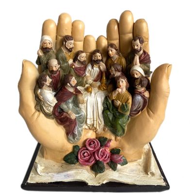 the Last Supper Scene Jesus and the 12 Disciples Religious Statue Christian Catholic Figurine Decor Decorative Gift