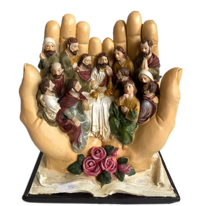 the-last-supper-scene-jesus-and-the-12-disciples-religious-statue-christian-catholic-figurine-decor-decorative-gift