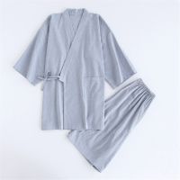 Haori Yukata Jinbei ชุดชุดแฟนซีซามูไรชุดกิโมโนชุดนอนชุดนอนผ้าคอตตอนผู้ชาย