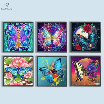 Flower & Butterfly Diy 5D Diamond Painting Art Craft Kit