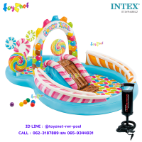 Intex ส่งฟรี สระน้ำ เป่าลม สไลเดอร์ แคนดี้โซน 2.95x1.91x1.30 ม. รุ่น 57149 + ที่สูบลมดับเบิ้ลควิ๊ก วัน