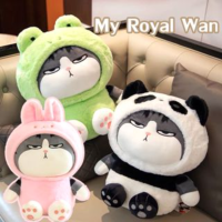 【Undineu】ตุ๊กตาแมวอ้วน ใหม่ แปลงร่างเป็นจักรพรรดิของฉัน My Royal Wan แมวจักรพรรดิ ปิกาจู กระต่าย คุโรมิ แพนด้า ของขวัญเด็กผู้หญิง