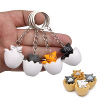 【YF】☈✻  Cartoon Eggsheell Keychains Kawaii Pendant Keyrings Car Ornaments USB Drive Accessorie