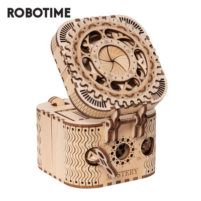 Robotime Mechanical Model DIY 3D Wooden Puzzle Game Treasure Box Calendar Model Toy Gift LK502 for Dropshipping