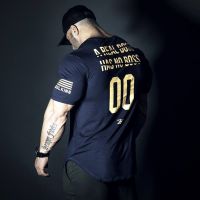 2022 Men Brand Sport T shirt Bodybuilding Breathable Cotton Shirts Men Short Sleeve Workout Male Running Tees Tops Plus Size 3XL