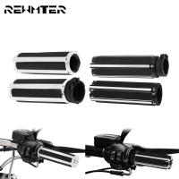 1 Motorcycle 2x Handlebar 25mm Hand Grips BlackChrome For Harley VRSC XR Sportster1200 883 XL Touring Softail Dyna Low Rider