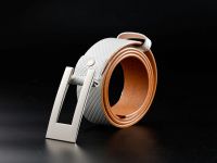 Free Shipping New Mens Accessories Genji White College White Real Leather Senior Middle Schoo First Layer Cowhide Embossed Belt