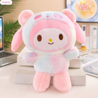 HOONEY จำลอง Sanrio ของเล่นตุ๊กตายัดไส้แบบนิ่มสุดน่ารัก Plushies หมอนอิงหมอนตุ๊กตาผ้ากำมะหยี่สำหรับวันเกิดสำหรับเด็กของขวัญวันเด็ก