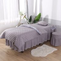 4pcs Bedding Sets for Beauty Salon Massage Spa Use Bed Linens Sheets Bedspread Bed Skirt Pillowcase Duvet Cover