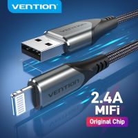 Vention สาย USB Mfi สำหรับ12 Mini 2.4A ที่ชาร์จไฟรวดเร็ว USB R สายสำหรับข้อมูล12 Pro Max 11 XR 8สาย USB