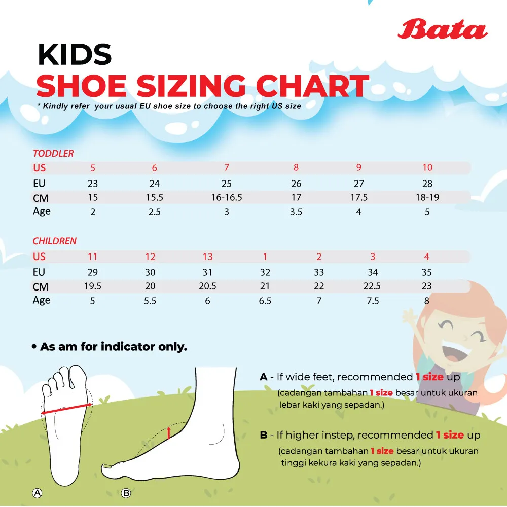 Top 151+ bubblegummers shoes size chart latest - kenmei.edu.vn