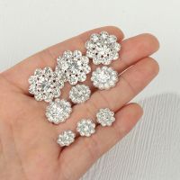 10Pcs New Shining Rhinestone Buttons Shirt Sewn Buttons DIY Crafts Scrapbook Decoration For Home Handmade Tools Accessories Haberdashery