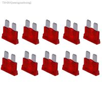 ∈ 10Pcs 10AMP Blade Fuses Standard Red 10A Flat Fuse Car Bike Motorcycle Van Auto