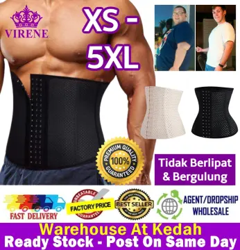 VIRENE Men High Waist Slimming Underwear Man Fitness Brief Slimming Tummy  Body Shaper Boxer Ready Stock 431124