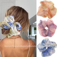 ┇ Oversized Hair Scrunchies Organza Elastic Hair Ties For Women Girls Ponytail Holder Headband Fashion Headwear Hair Accessories