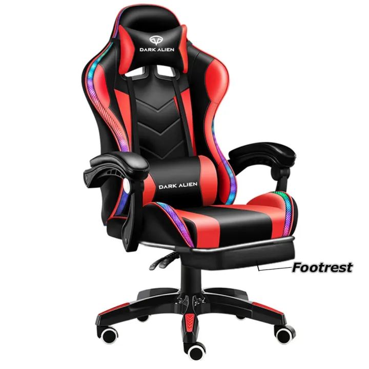 Dark Alien RGB Leather Gaming Chair Massage Pillow Neck Pillow