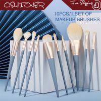 【cw】 10PCS Makeup Brushes Set Soft Hair Female Make Up Tools Foundation Eyeshadow !