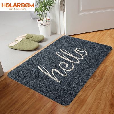 （A SHACK） Entrance Door Floor Mat Bathroom Door Mat Rectangle Non-Slip Foot Pad Home WelcomeFor Hallway Decor ปักพรมเช็ดเท้า