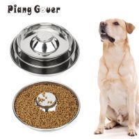 Slow Eat Stainless Steel Dog Bowl Safe Puppy Feeding Durable Water Food Pet Bowl For Small Medium Large Dogs