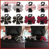 ANNTYE1 โบว์น๊อต Bowknot Car Seat back hooks พลาสติกทำจากพลาสติก อุปกรณ์ตกแต่งภายในรถยนต์ ที่แขวนพนักพิงศีรษะในรถยนต์ สากลสากลสากล ตะขอที่นั่งนิรภัย รถสำหรับรถ