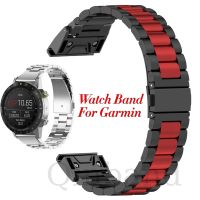 20/22/26สายนาฬิกาเอ็มเอ็มสำหรับ Garmin Fenix 3ชม. 5X 6X 6 Pro 5 Plus สายรัดสแตนเลสสำหรับ Forerunner 935 945สีน้ำเงินปลดเร็ว