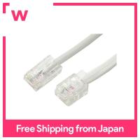 สายแปลง RJ45-RJ11 Audiophane 6 Pos 4 Core-8 Pos ตัวเชื่อมต่อ8 Core RJ11 6P4C ตัวผู้-RJ45 8P8C ตัวผู้ตัวเชื่อมโทรศัพท์สายลำโพงประมาณ3M สีขาว