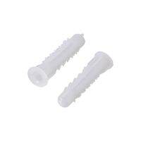 Keszoox 6x30mm Plastic Expansion Tube Bolts Column Frame Fixings White 200pcs